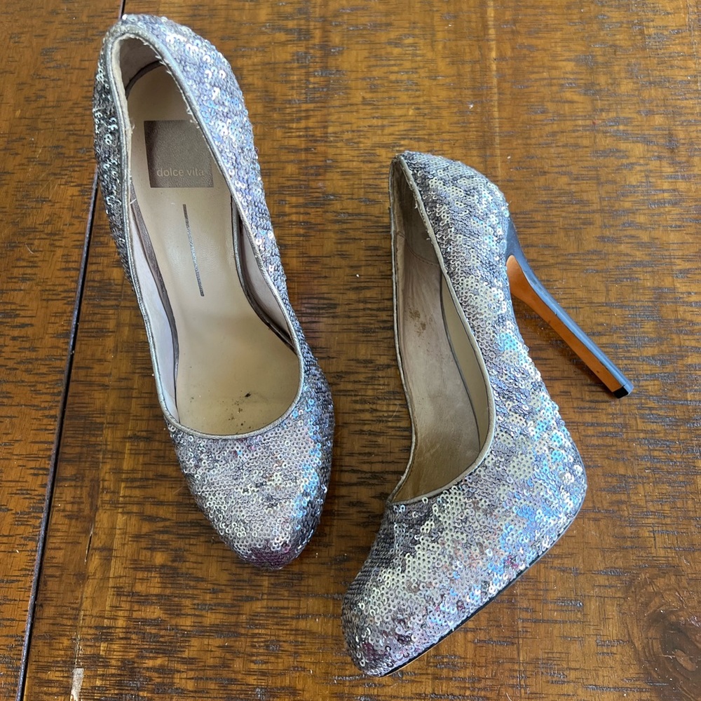 Sale Dolce Vita Sequined Heels Sale